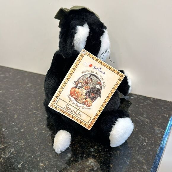 Halloween  SPUNKIN Black & White Cat Plush Bunnies By the Bay 2020 NEW Stuffed - Picture 4 of 9